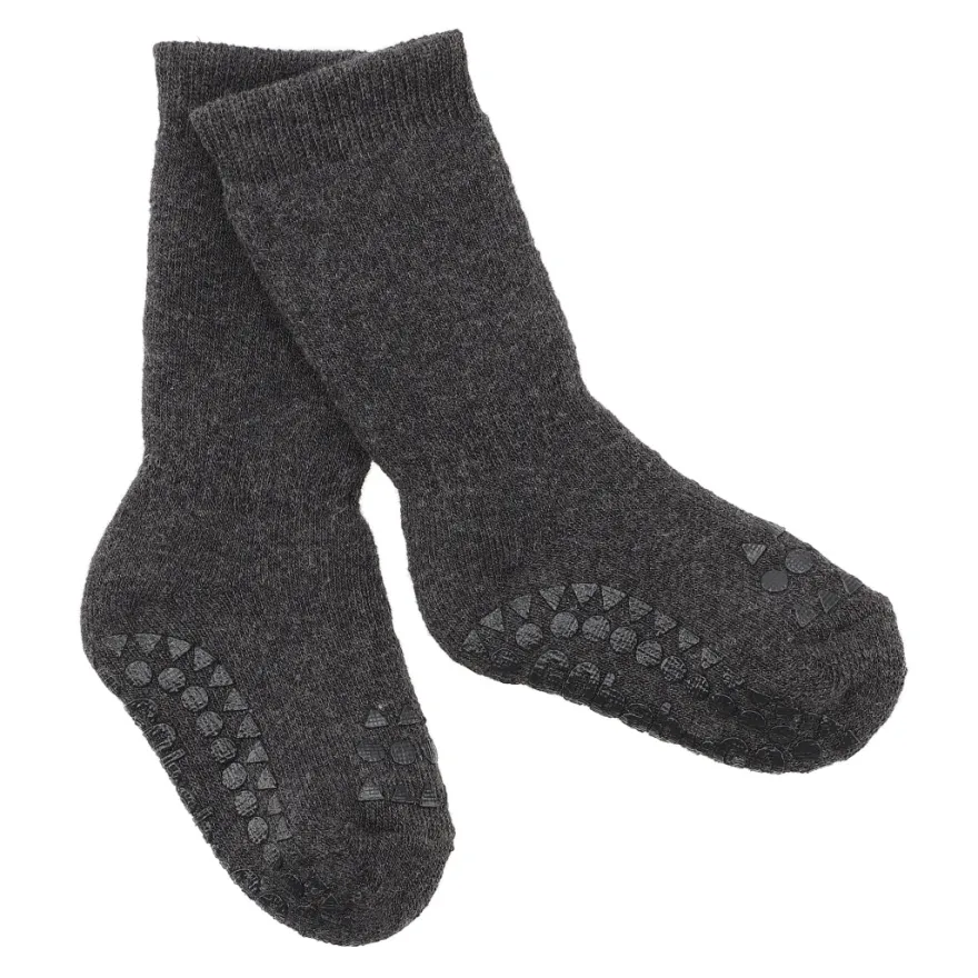 Skridsikre Strømper Tyk Bomuld - Dark Grey