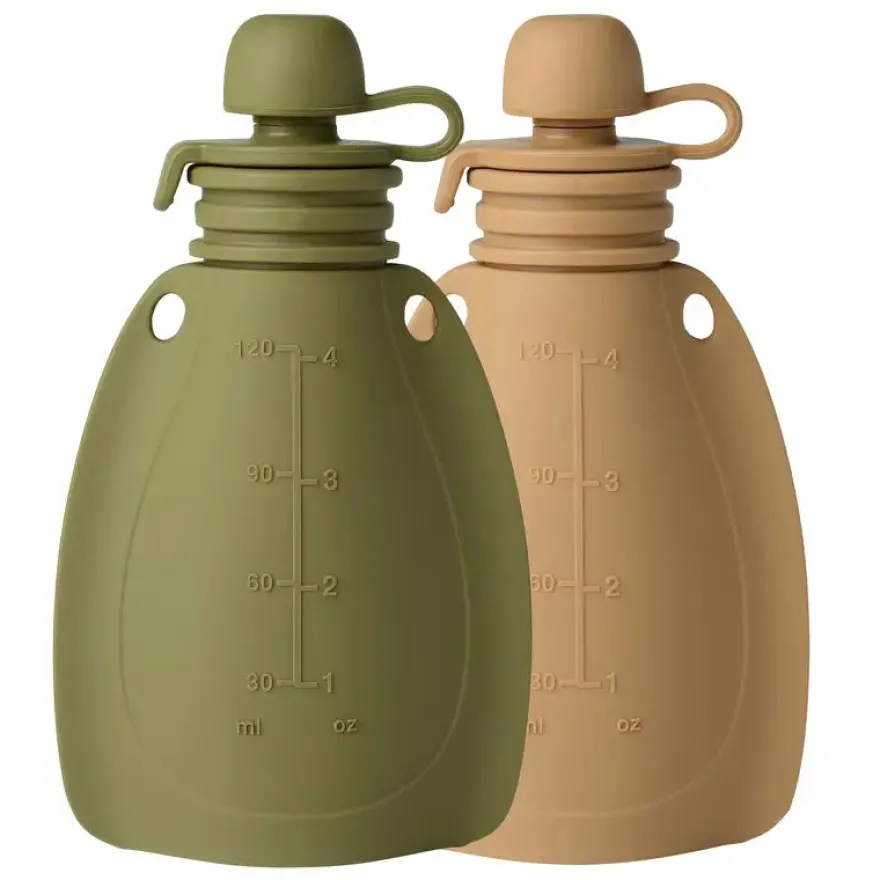 Smoothie flaske 2 pak - Moss green/ Caramel