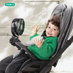 Titaniumbaby Ventilator t/klap- & barnevogn genopladelig - sort