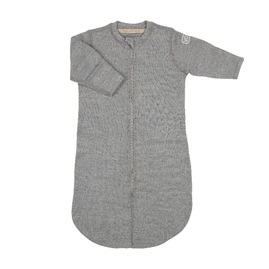 Voksi Wool Baby Bag Fleece - Melan Grey