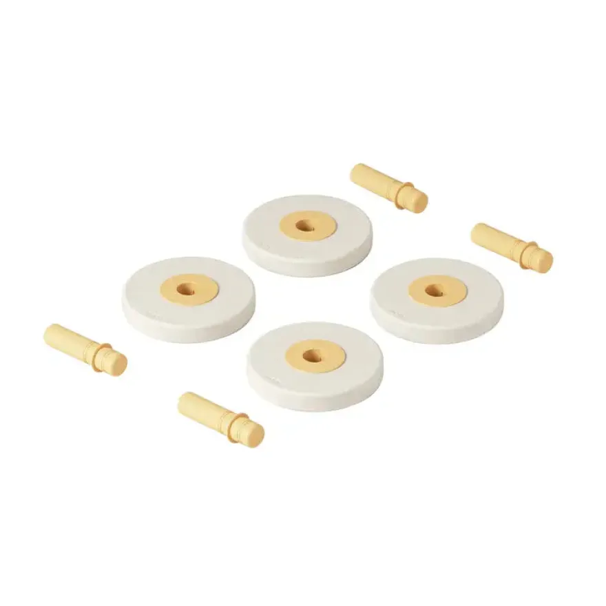 4 x Foam wheels Sand Grey / Honey Yellow